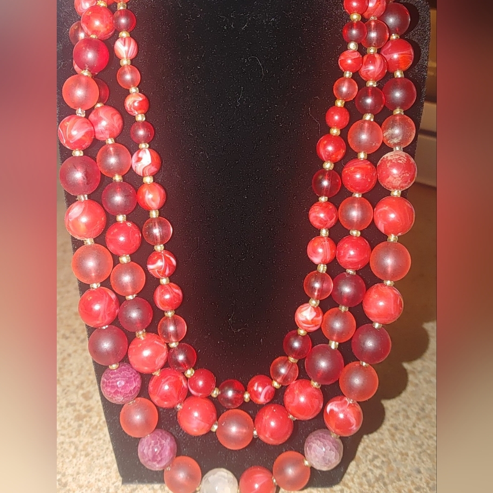 Red LC red statement necklace